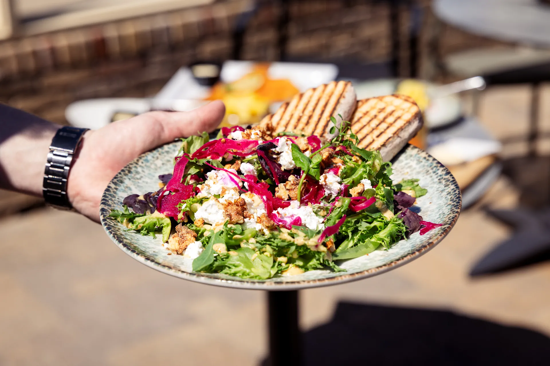 Salade met geitenkaas